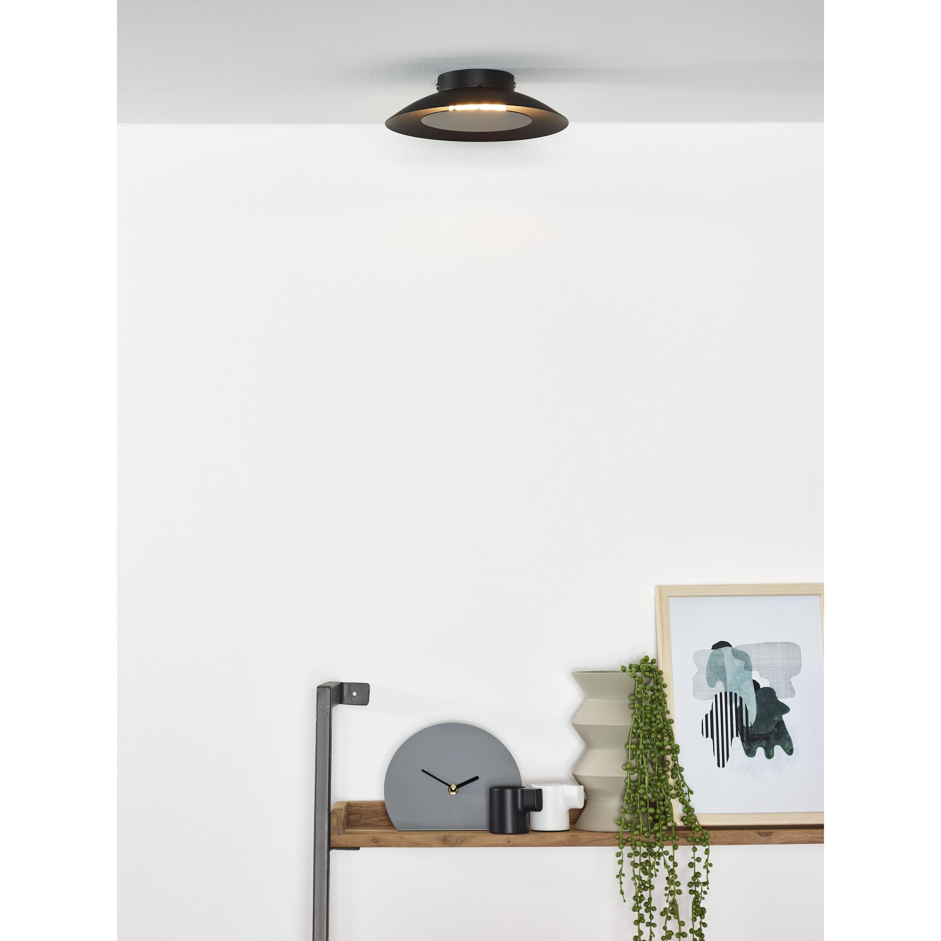 Foskal plafondlamp Ã21.5 LED zwart