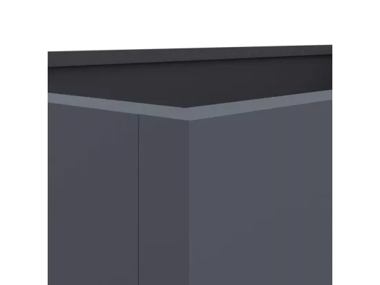 Jardinière anthracite 62x30x29 cm acier laminé à froid