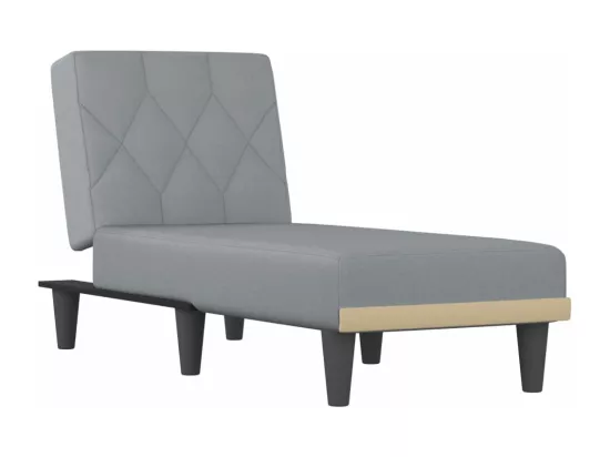 Prolenta Premium - Chaise longue gris clair tissu