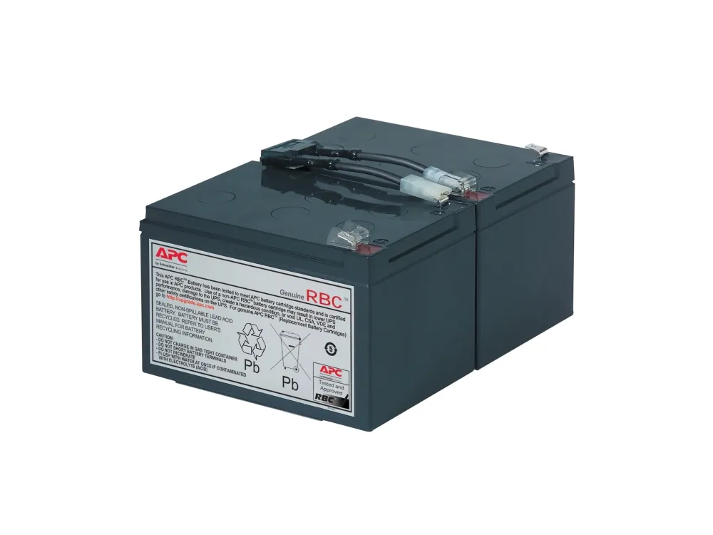 APC Replacement Battery Cartridge #6 - UPS-batteri - 1 x batteri - Blysyre - sort - for P/N: SMC1500IC, SMT1000I-AR, SMT1000IC, SUA1000ICH-45, SUA1000I-IN, SUA1000J3W, SUA1500J3W