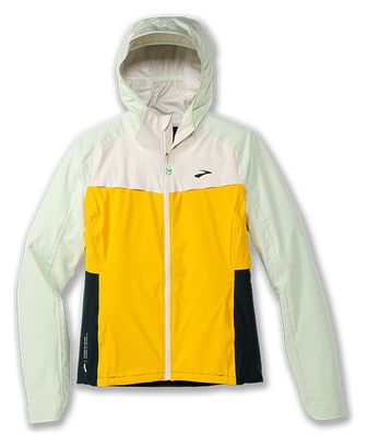 Veste imperméable Brooks High Point Trail Waterproof Jaune Vert Femme