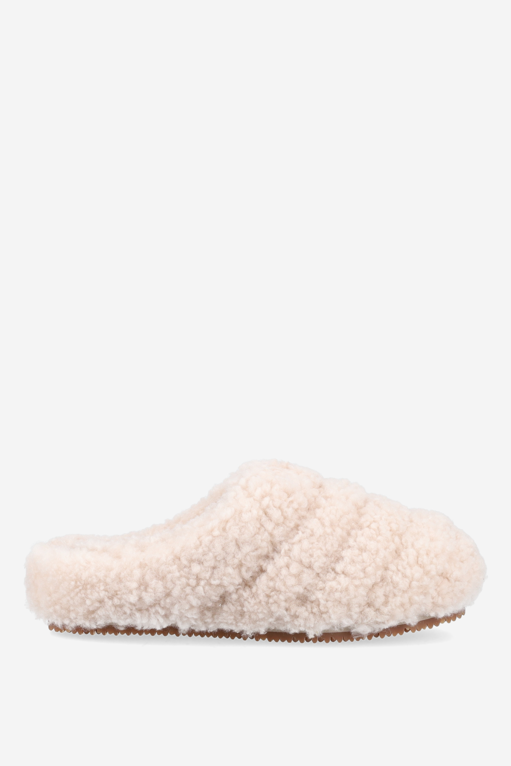 Snail shearling mules