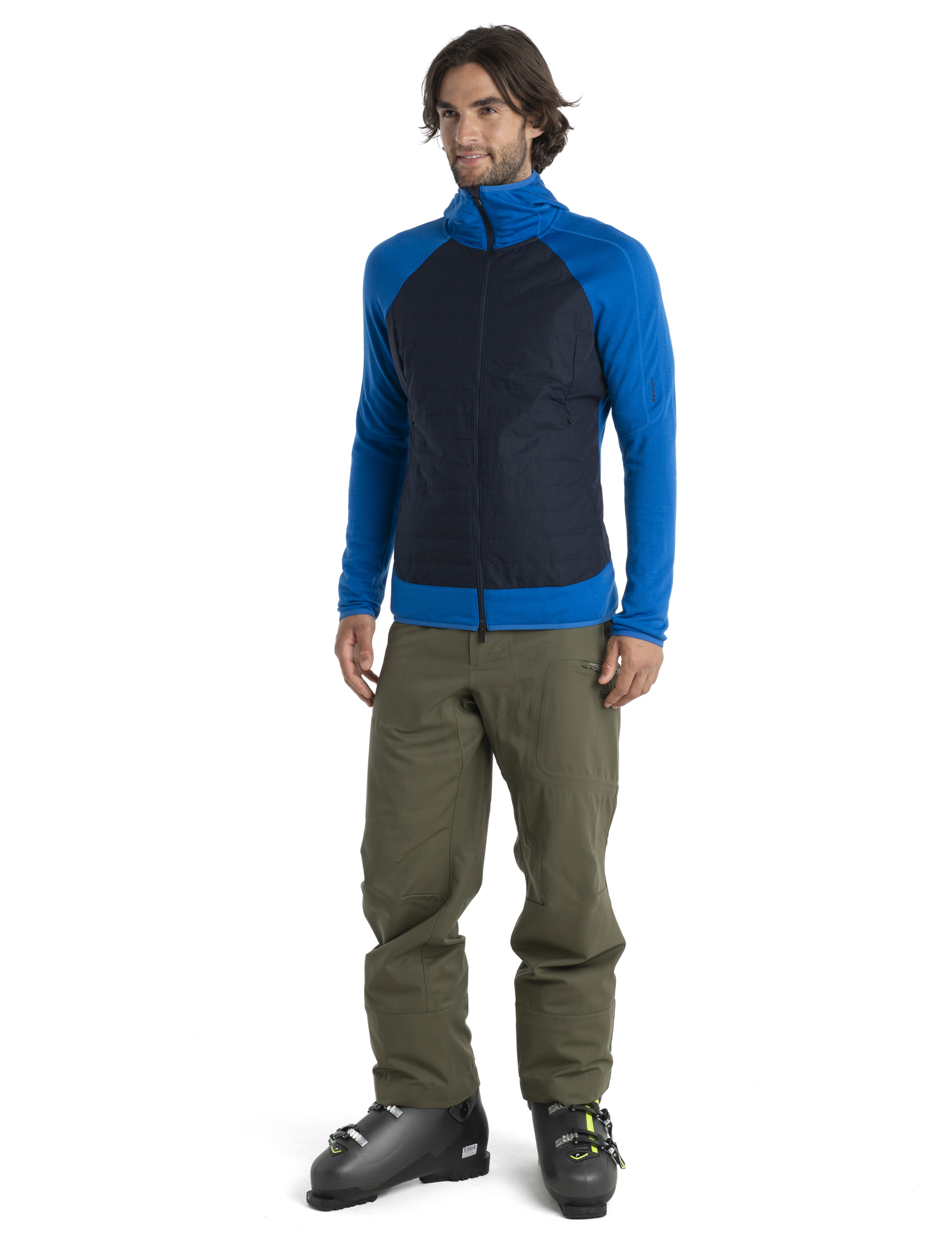 Merino Quantum Hybrid LS Zip Hoodie Herre Lazurite/Midnight Navy/Cb