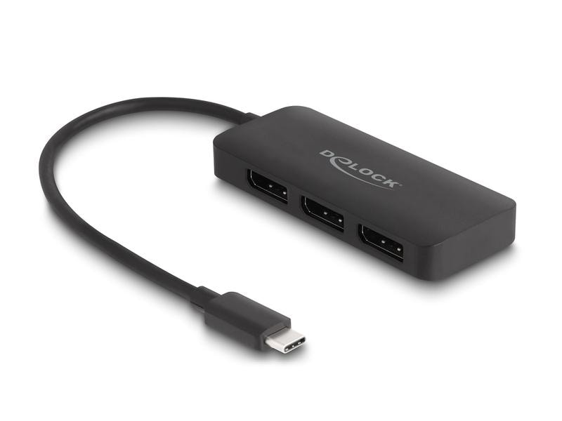 Delock 3-Port Signalsplitter 4K 30 Hz, USB-C - 3x DisplayPo Delock USB Type-C Splitter (DP Alt Mode) zu 3 x DisplayPort MST 4K 60 Hz