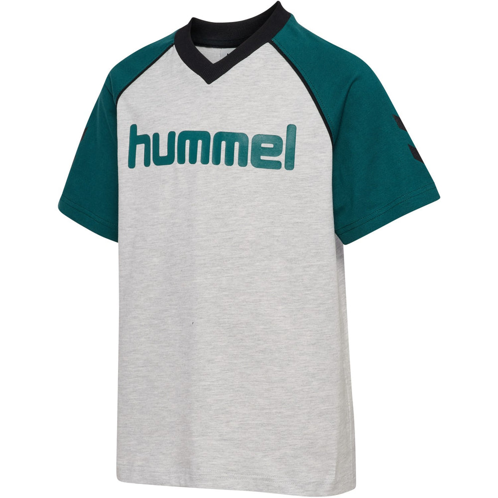 Køb Hummel Light Grey Melange Jr Reg V-Neck T-Shirt Ss
