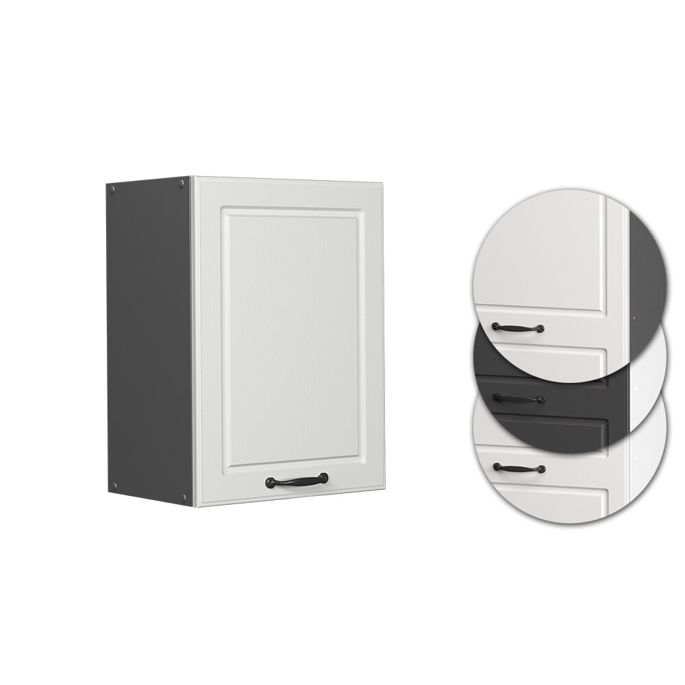 Vicco Hängeschrank Küchenschrank Küchenzeile R-Line Landhaus 45 cm Anthrazit Weiß Tür Fächer