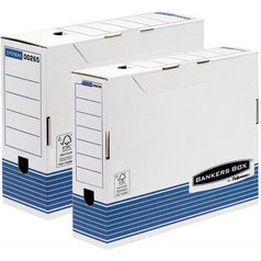 BANKERS BOX SYSTEM boîte d'archives, (L)100mm, bleu