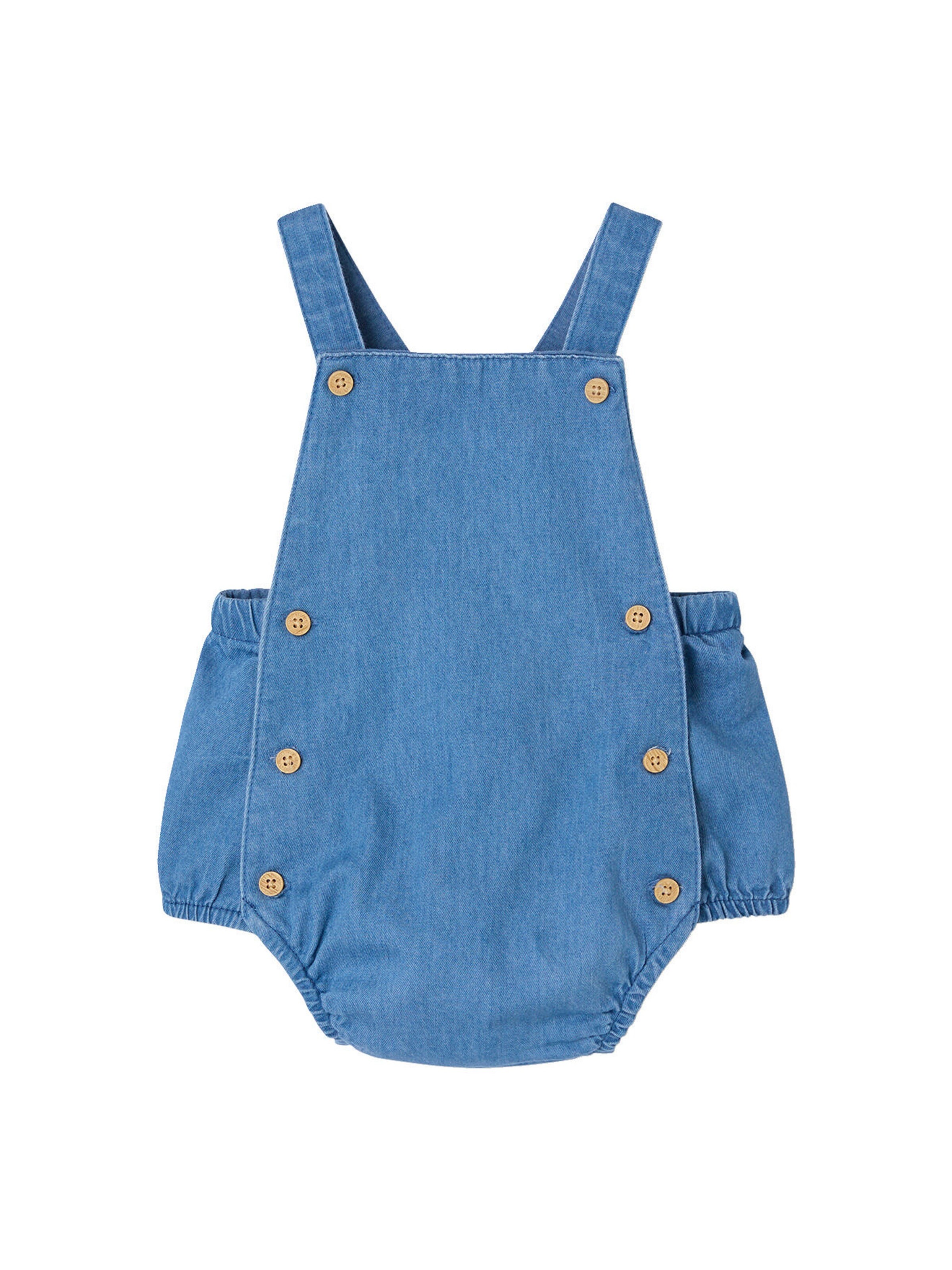 Vertbaudet Baby Latzhose, Retro-Chic blue stone