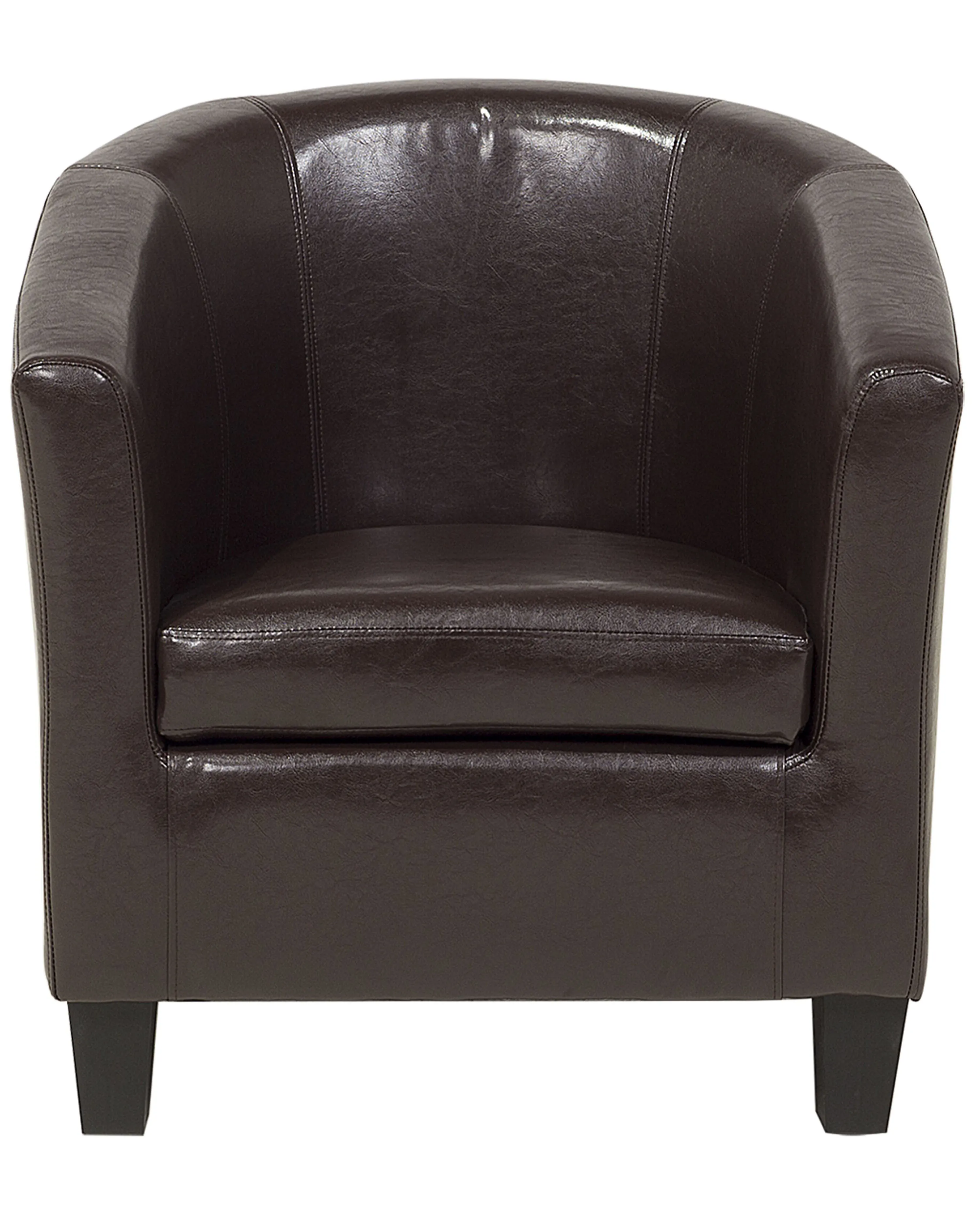 Fauteuil BORWICK Kunstleer Donkerbruin