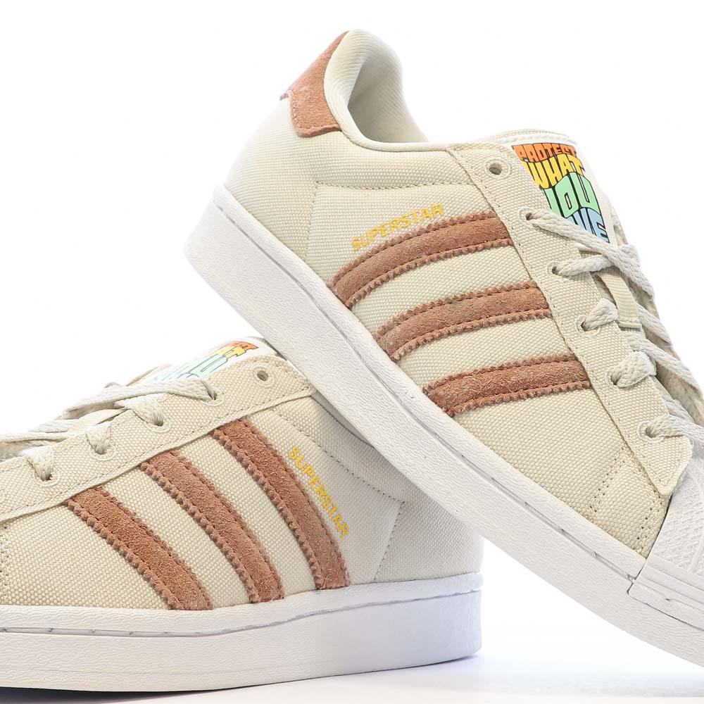 Adidas Baskets Beige/Taupe Garçon/Fille Adidas Superstar HP6548