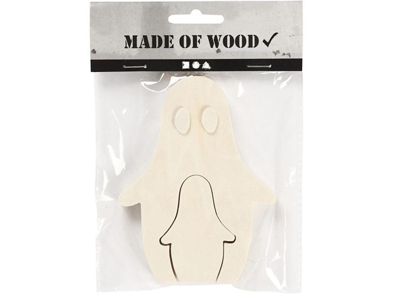Creativ Company Holzfigur 6   11.5 cm Geist, 2 Stück Holzfigur