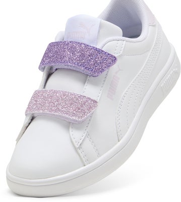 Puma Smash 3.0 Glitter Velcro V PS Sneakers, Hvit