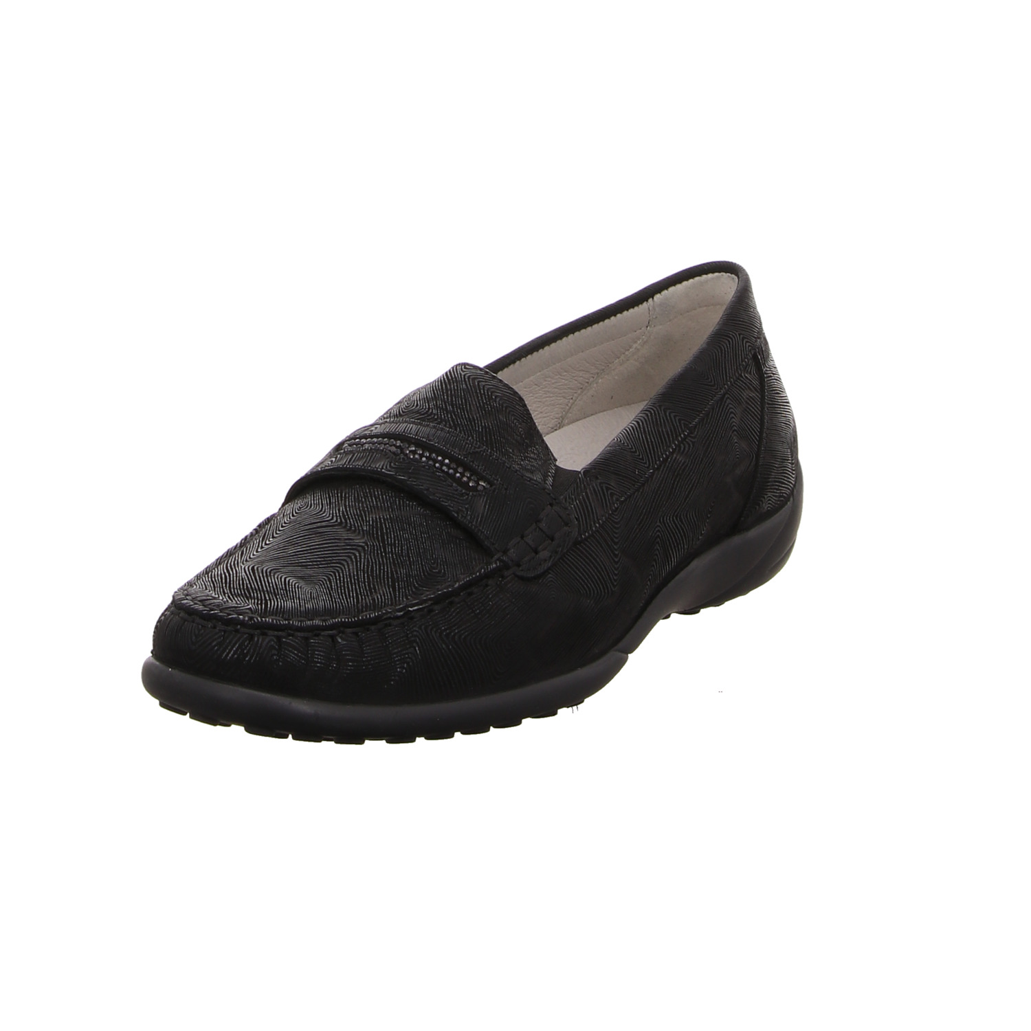 Waldläufer Slipper schwarz schwarz