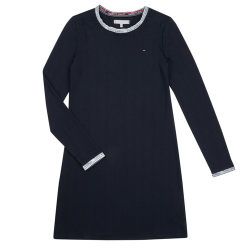 Tommy Hilfiger - TOMMY TAPE RIB DRESS - Marine