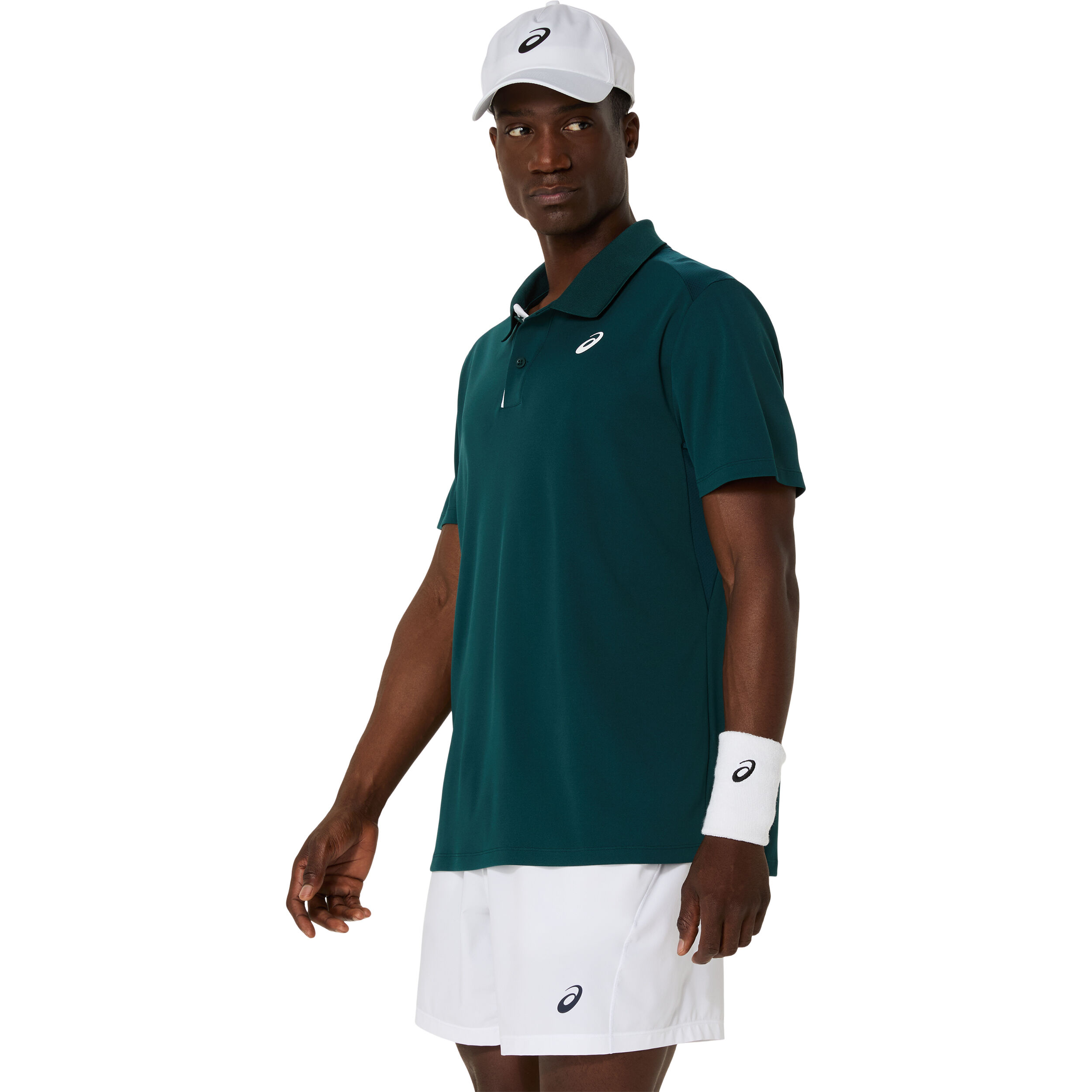 ASICS Court Polo Hommes - Vert Foncé
