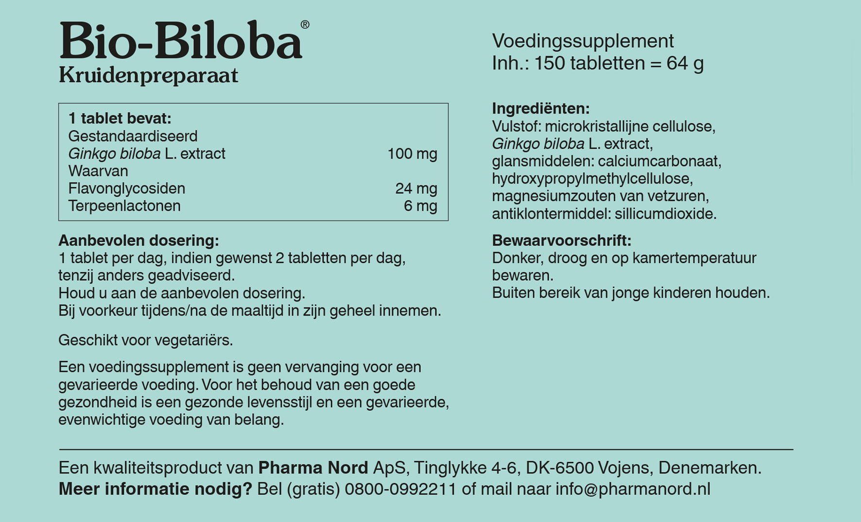 Pharma Nord Bio Biloba (150 tabletten)