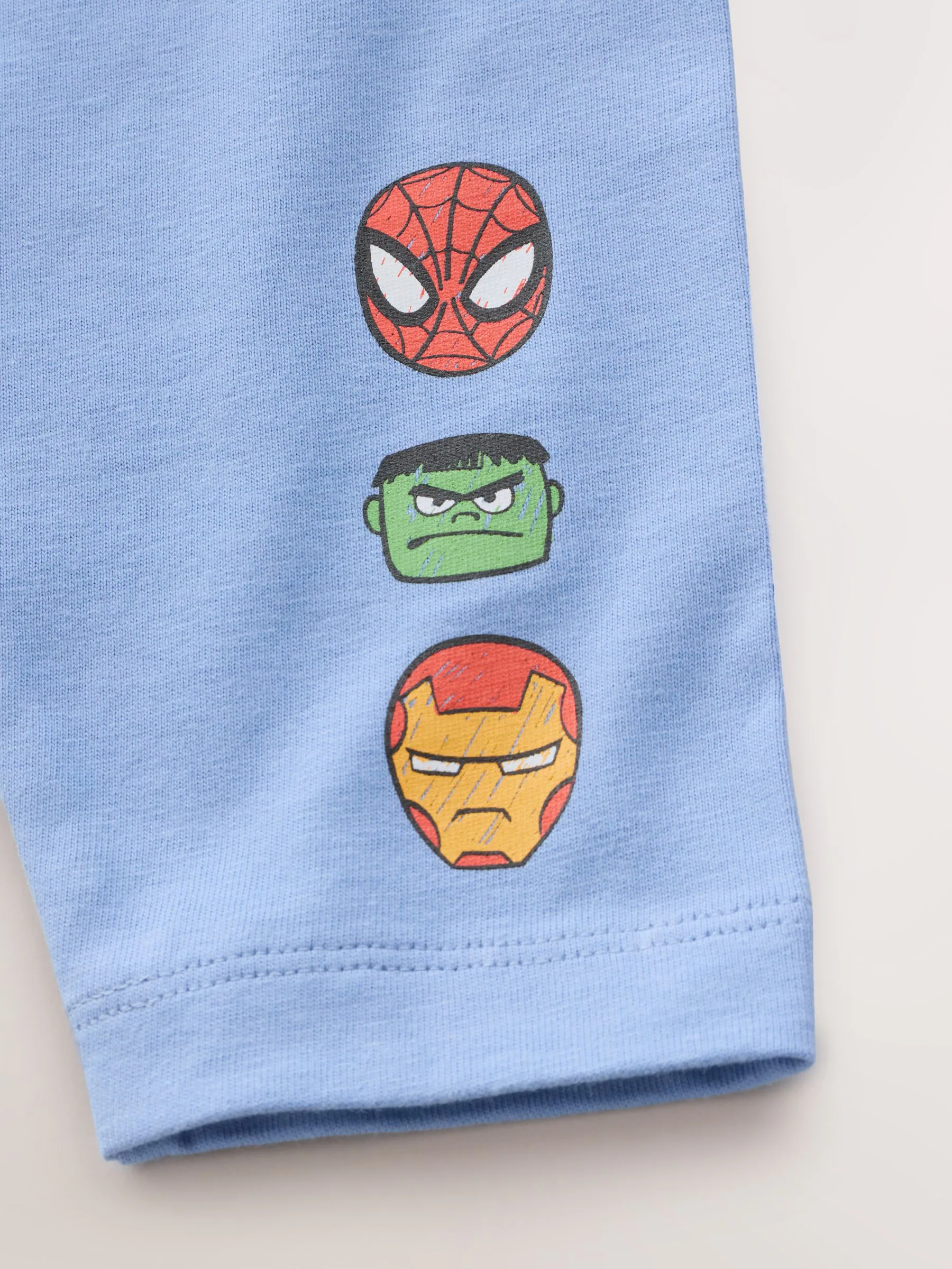 Blauw - Marvel T-shirt met lange mouwen (6mnd-8jr)