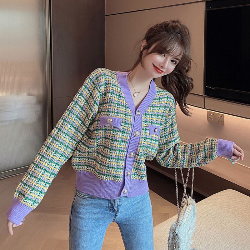 Maple Fair - Geruite Cardigan