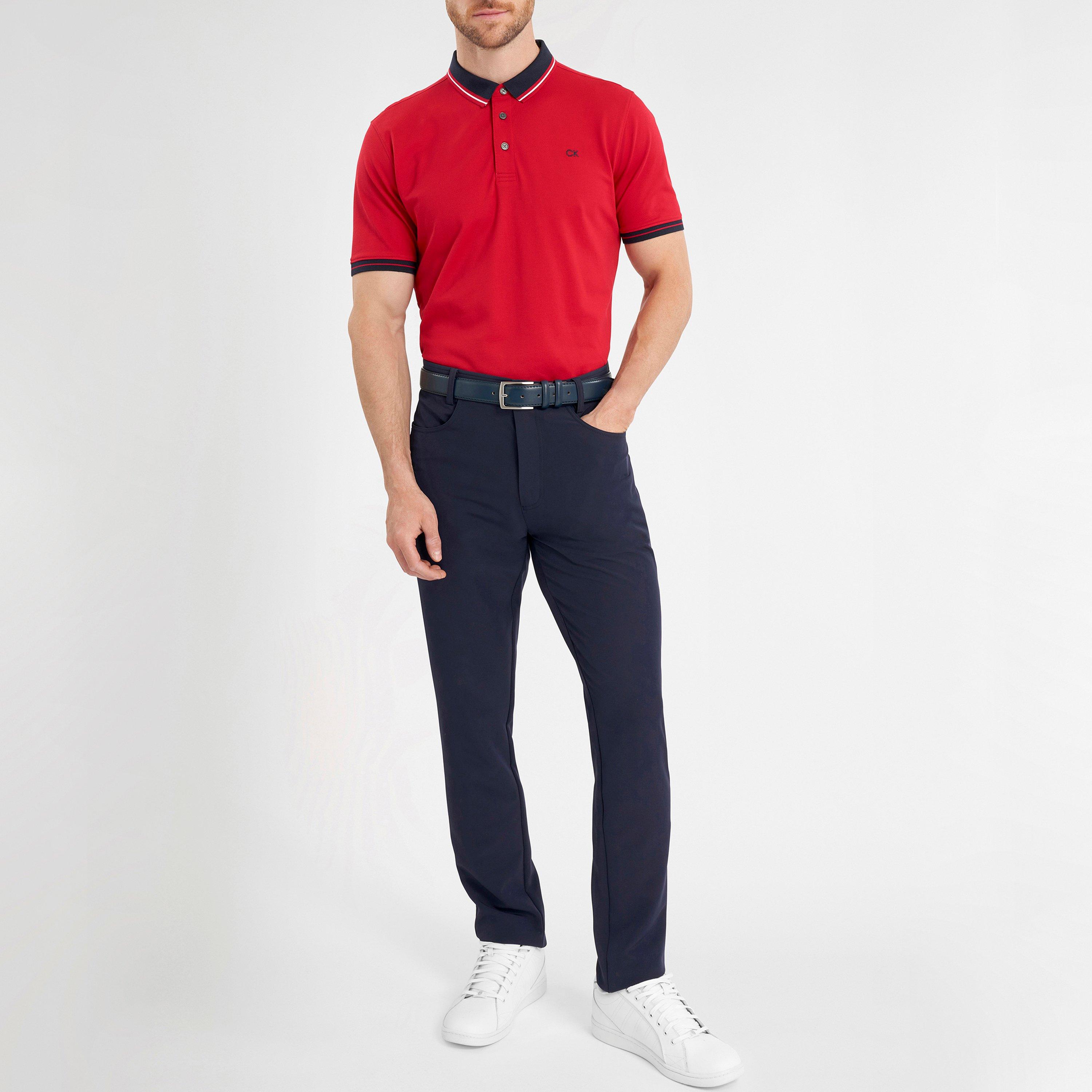 Calvin Klein Golf CKG Monogram Pique Polo Shirt Mens