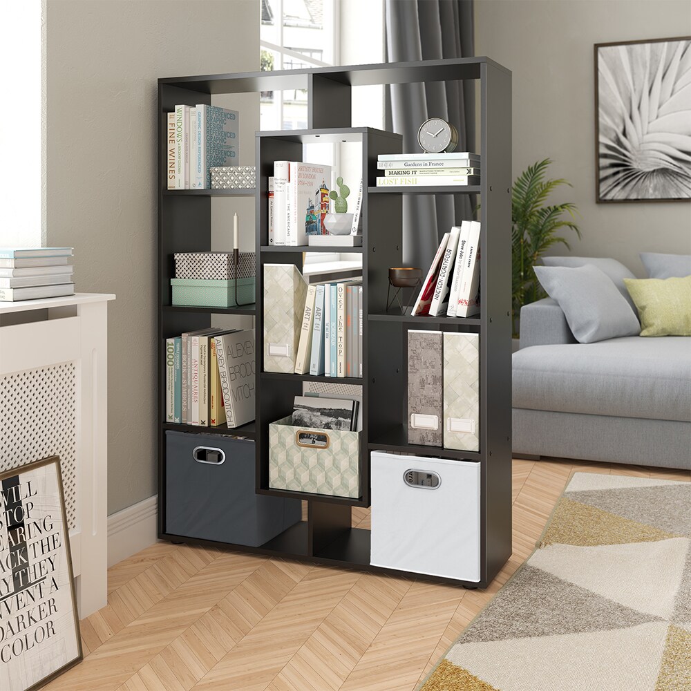 VICCO Raumteiler 11 Fächer Schwarz Bücherregal Standregal Wandregal Büroregal