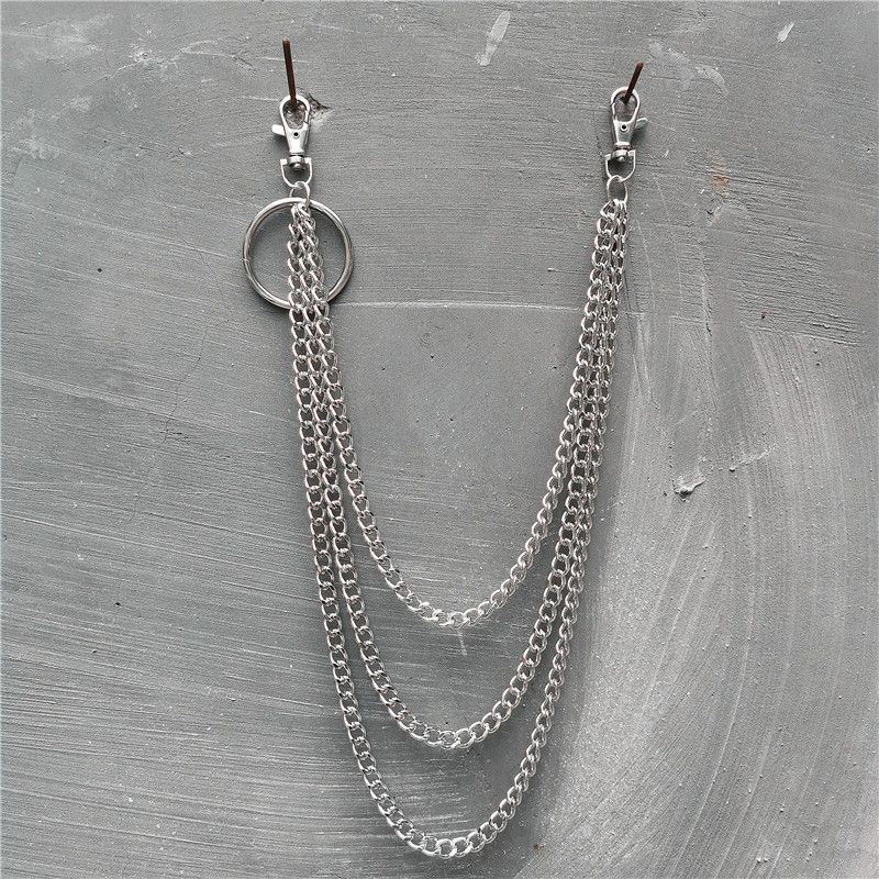 BABLIBU - Gelaagde broek met ketting en tailleband