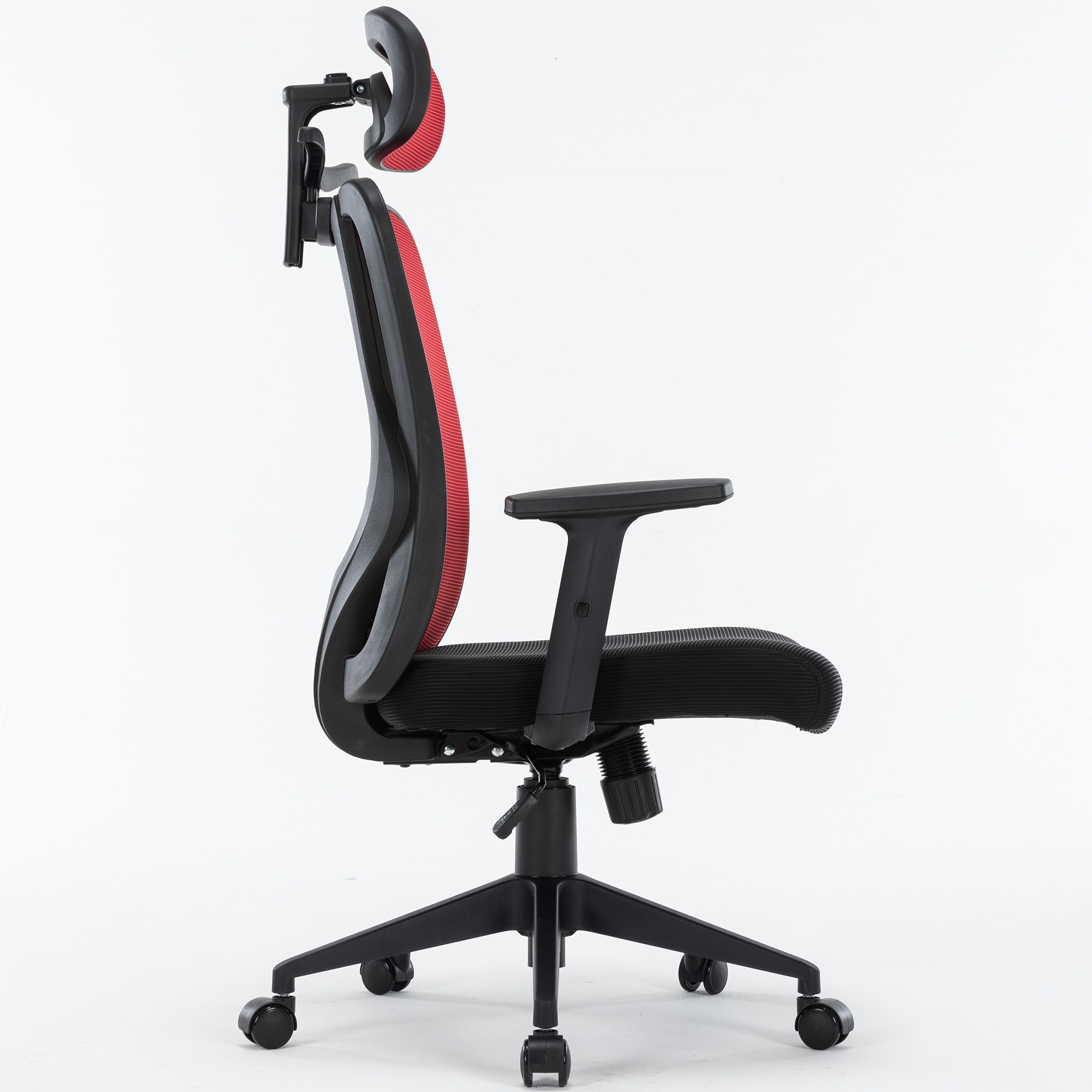 Bürostuhl mit platzsparendem Kleiderbügel - ergonomischer Schreibtischstuhl mit Nacken- und Lordosenstütze - komfortabler Gamingstuhl mit Netzrückenlehne und Wippfunktion
