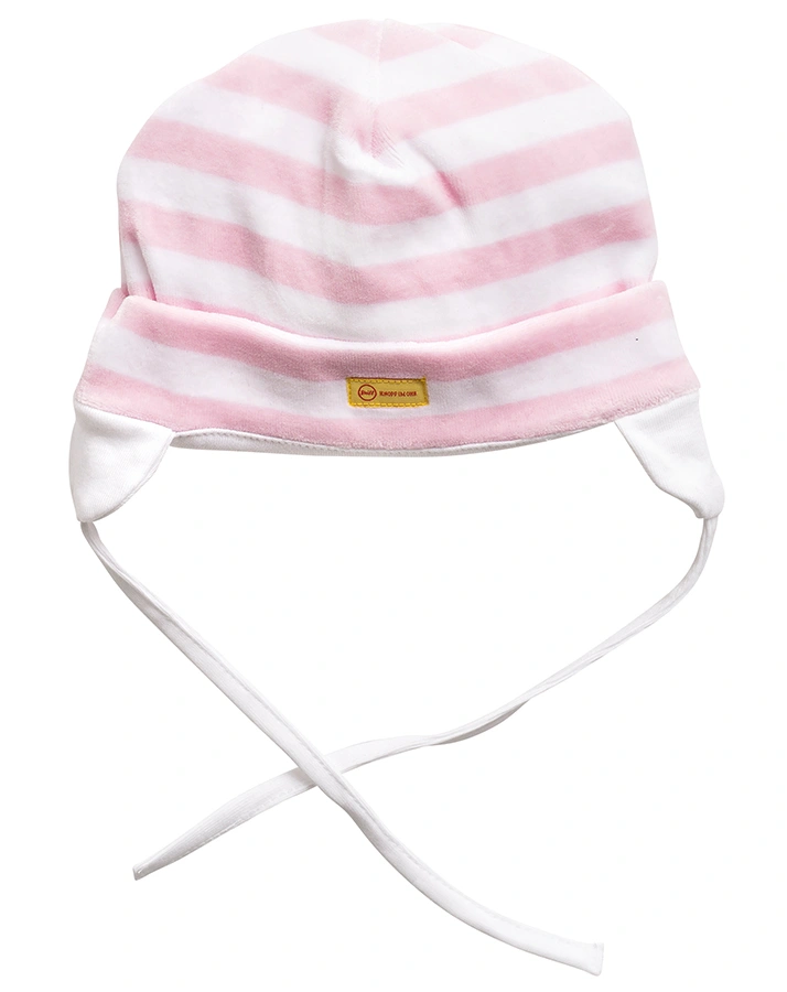Nicki-Mütze BASIC – BLOCKSTREIFEN in rosa