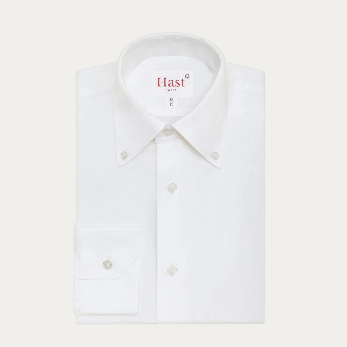 White double-twisted poplin shirt