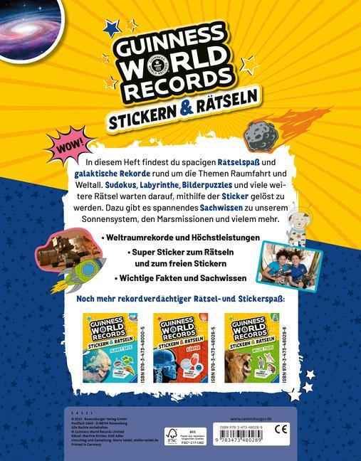 Guinness World Records Stickern und Rätseln: Weltall