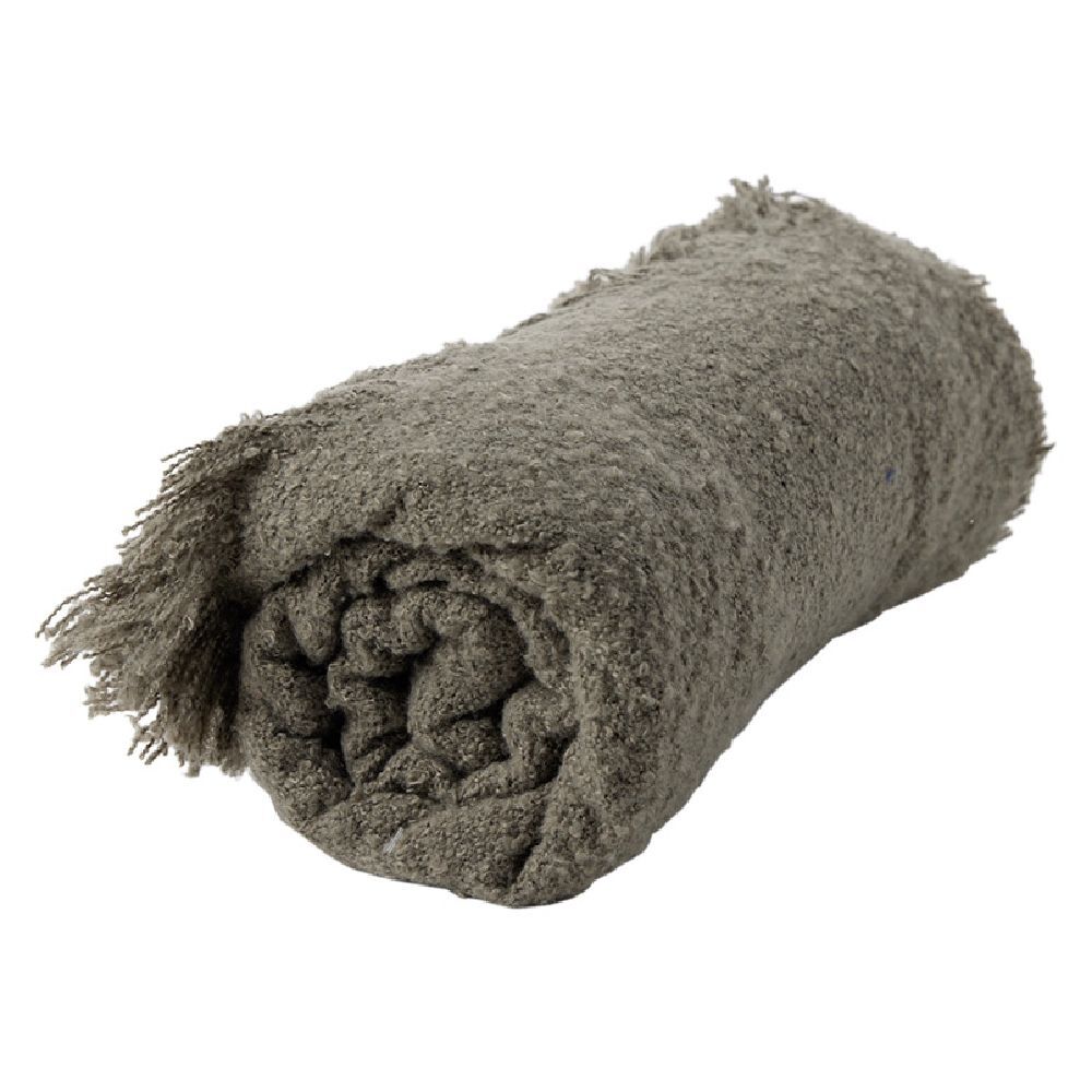 Plaid bouclette doux 130x160cm gris