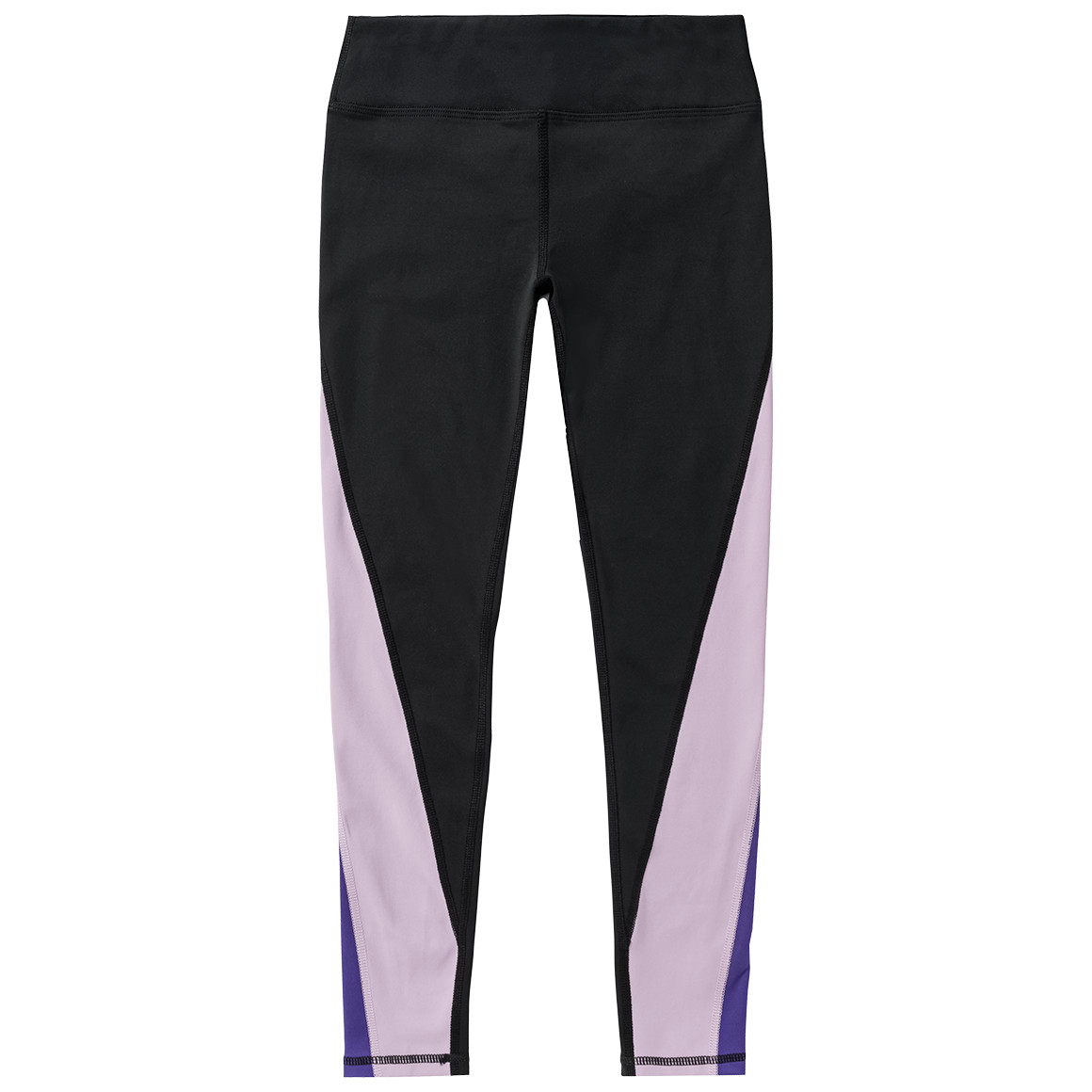 Beatwear Mädchen Sport-Leggings mit Farbteilern schwarz / flieder / violett