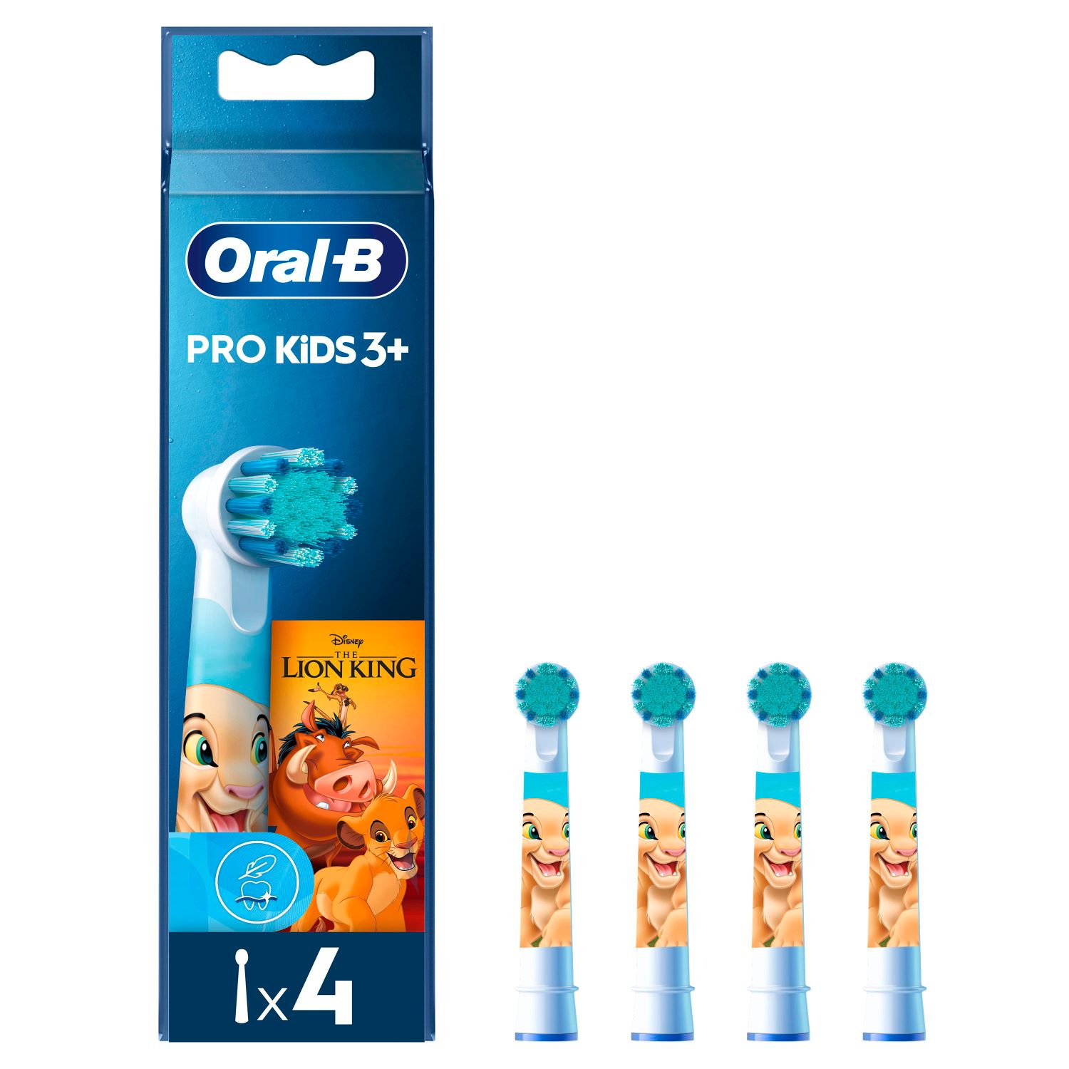 ORAL-B Aufsteckbürsten<br>4 Stück, Karton, Kids Lion King