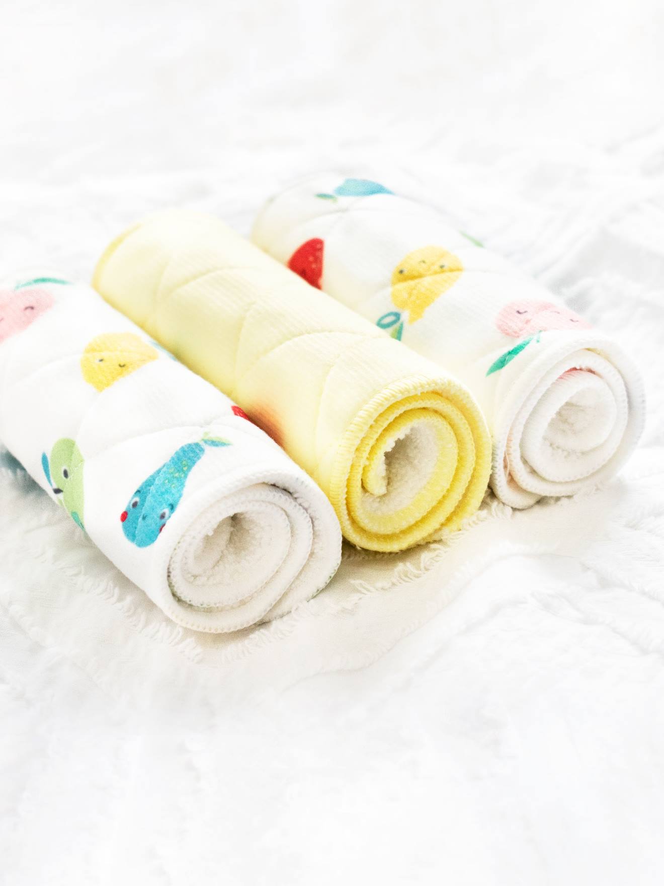 Mioboost, absorvente para fraldas reutilizáveis (x3) BAMBINO MIO tamanho médio branco liso com estampas