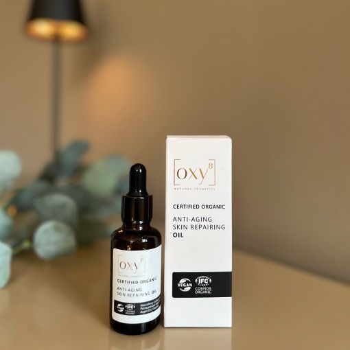 oxy8 Naturkosmetik ANTI-AGING SKIN REPAIRING OIL – Gesichtsöl. Repariert & glättet. Verhindert Akne.