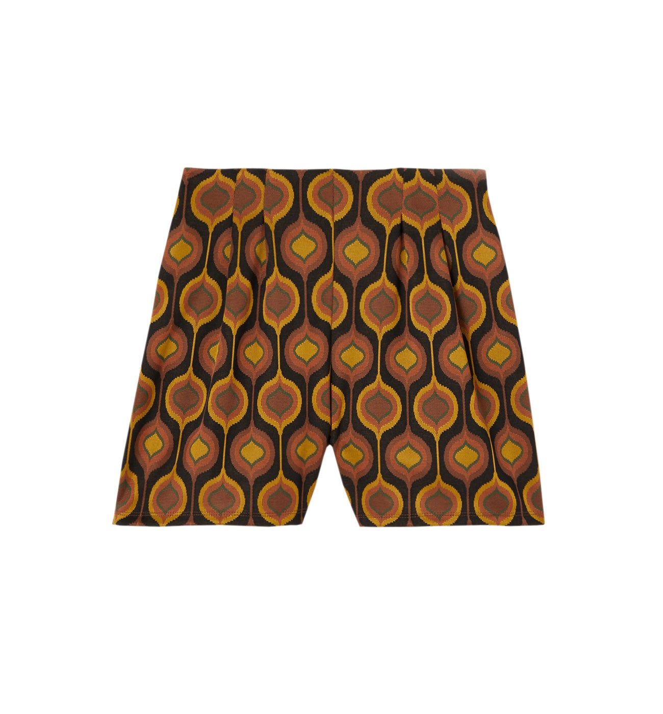 Short à motifs jacquard Femme - Imprimé noir
