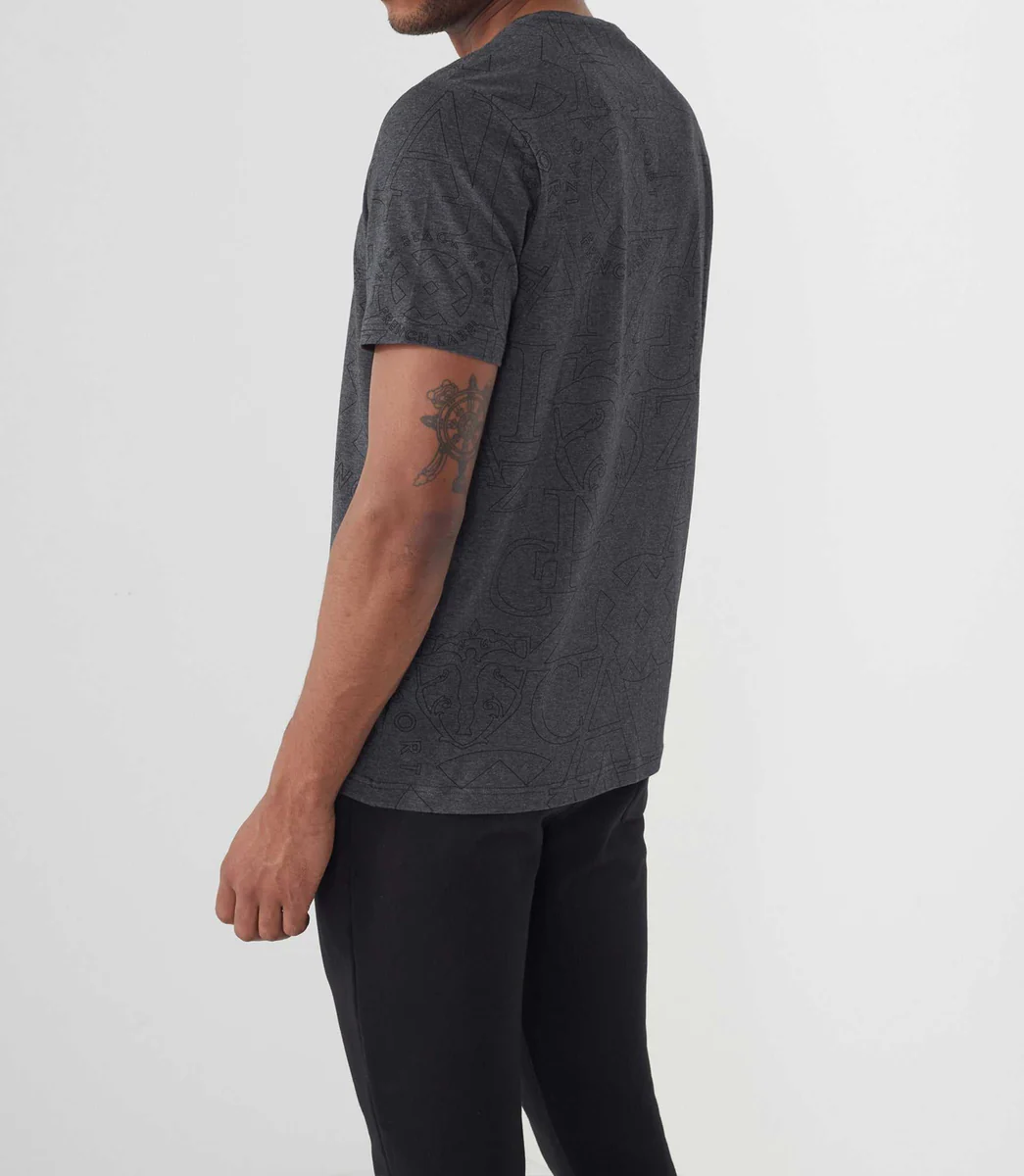 T-shirt manches courtes avec logo gris anthracite 