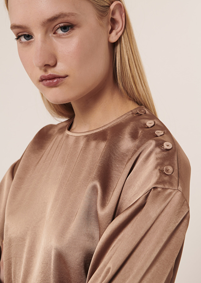 Robe Rubymarron en satin fluide
