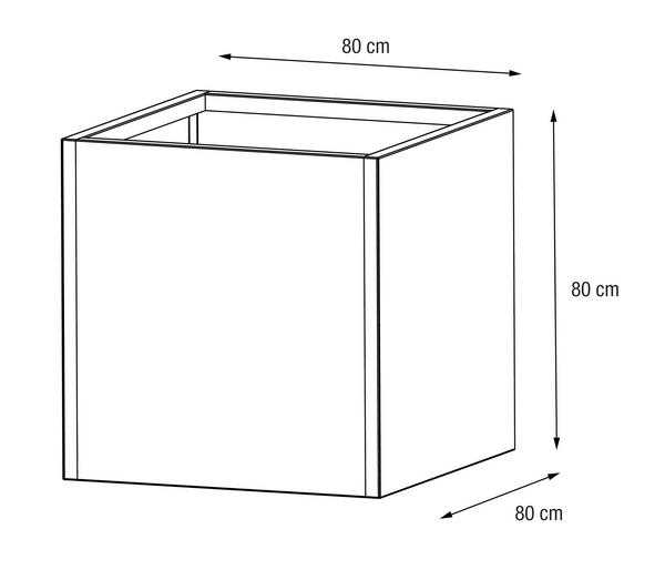 Herstera Metall-Pflanzkasten Cube LED,