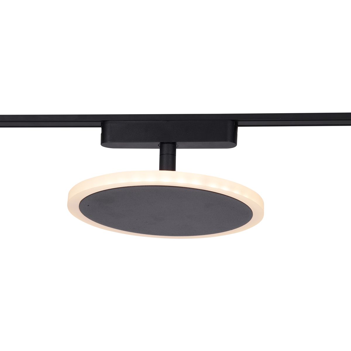 Railsysteem met 8 spots en 4 plafondlampen zwart 1-fase - Magnetic Lance Puk