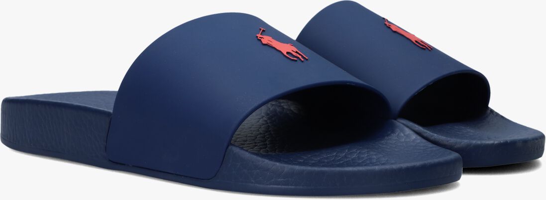 blauwe polo ralph lauren badslippers p.slide