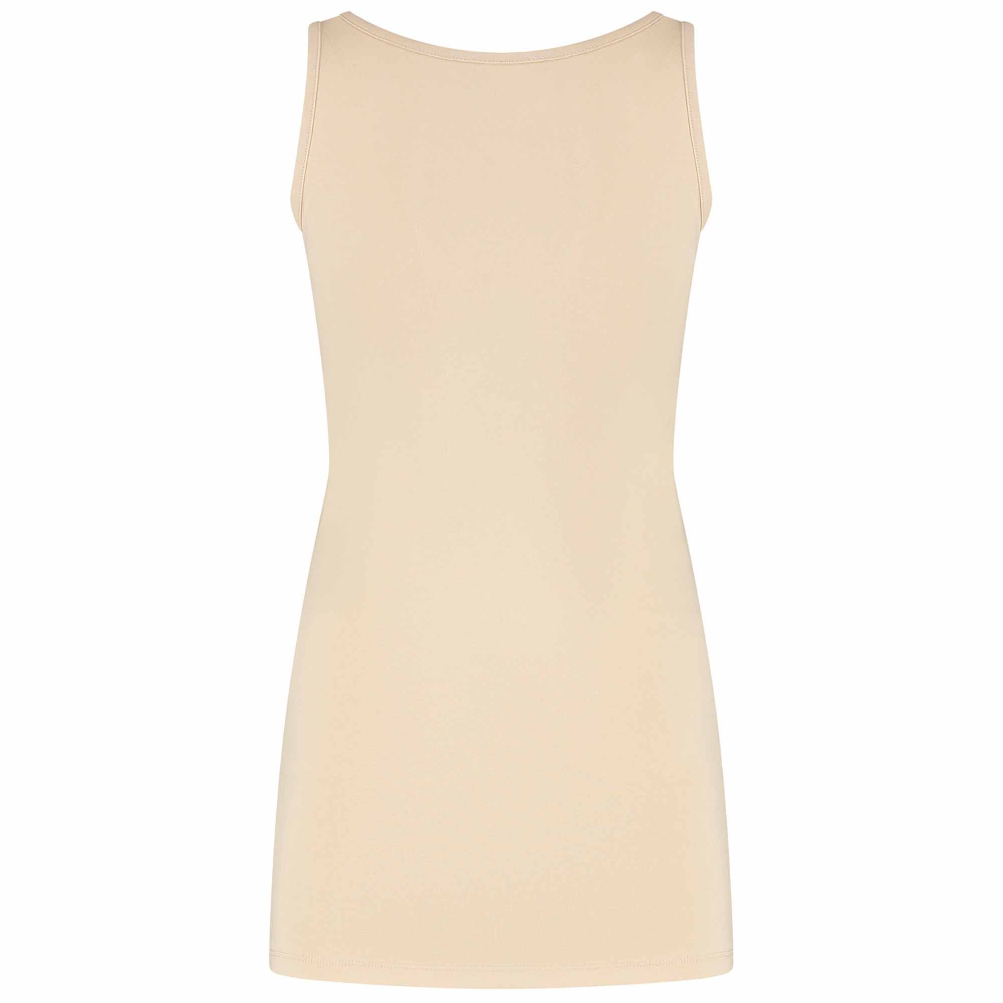 Prénatal positie singlet basis mouwloos effen beige