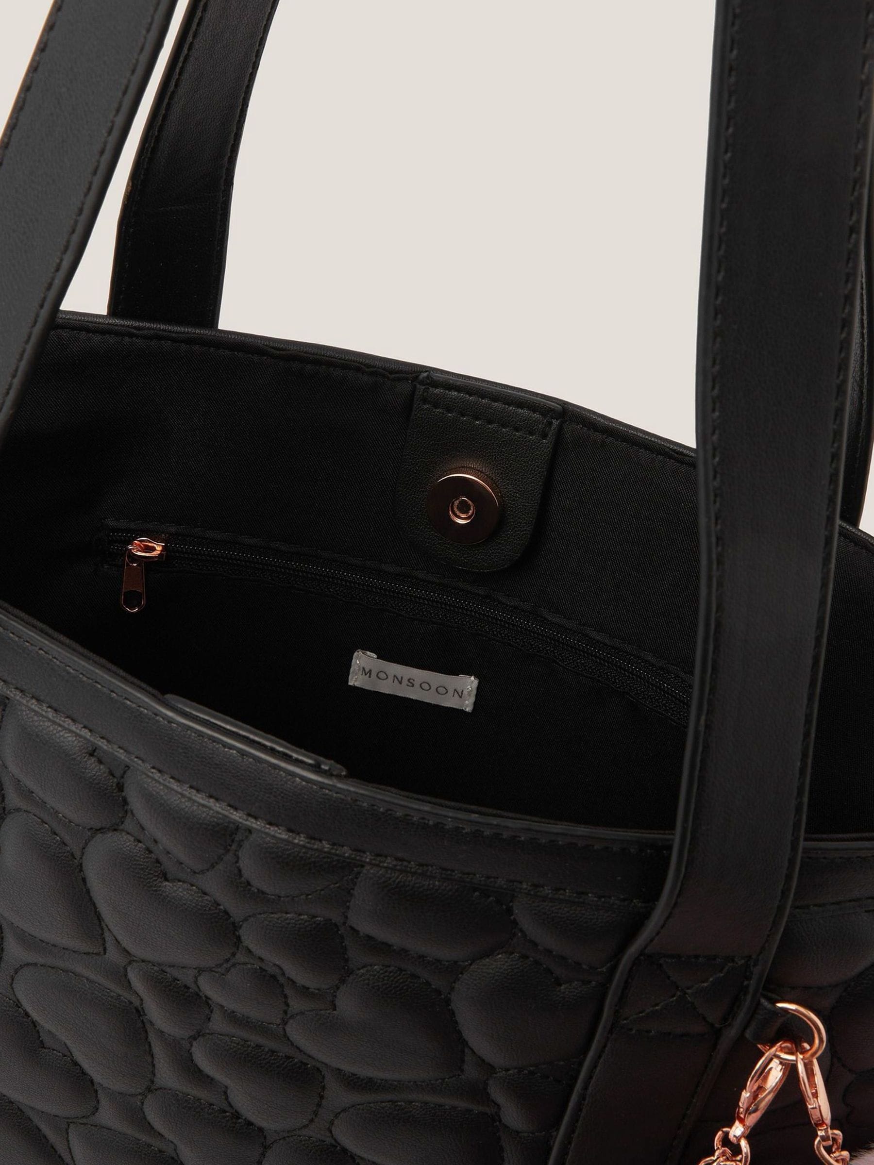 Monsoon Heart Quilted School Tote Bag