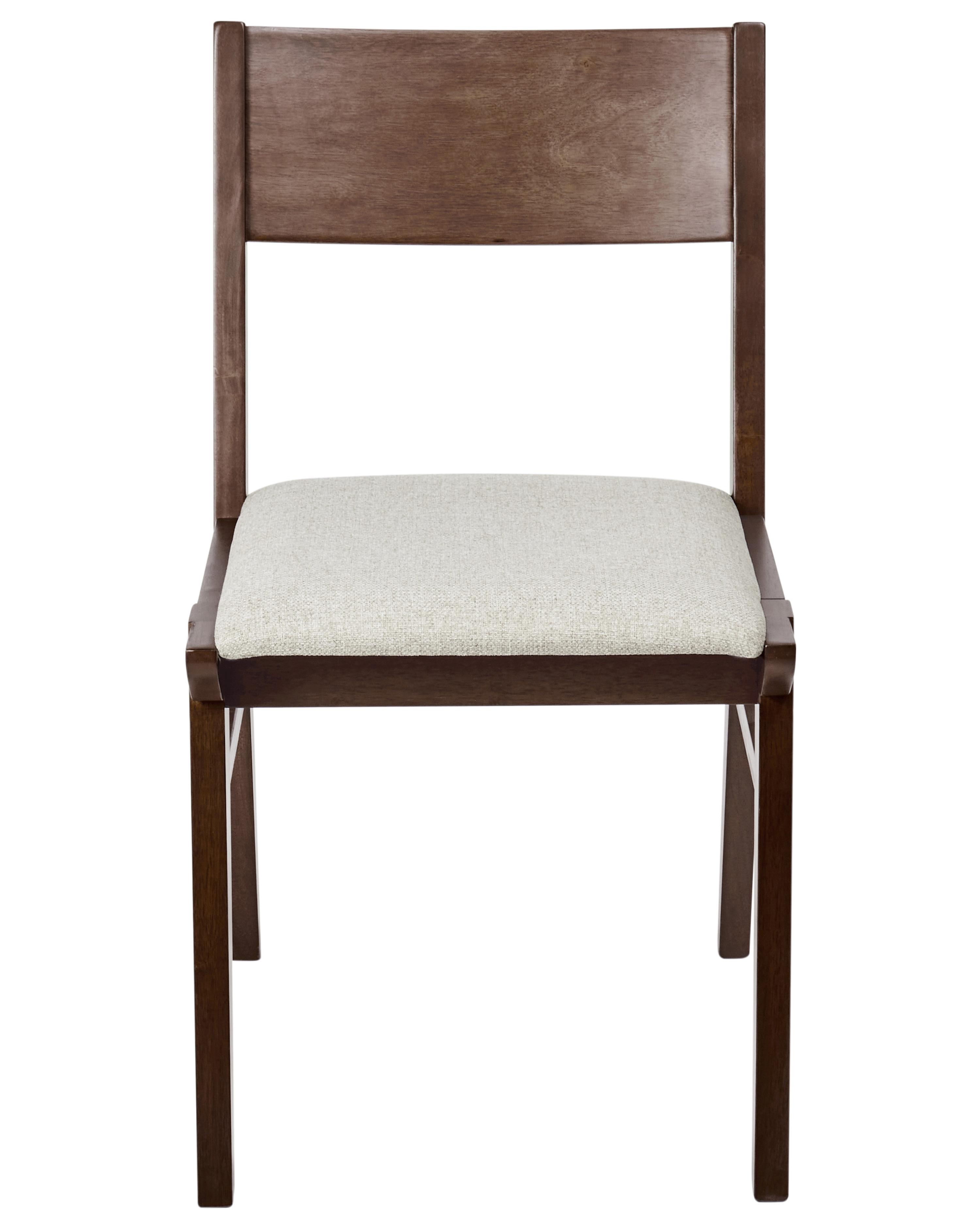 Set van 2 eetkamerstoelen ENOLA Hout Lichtbeige
