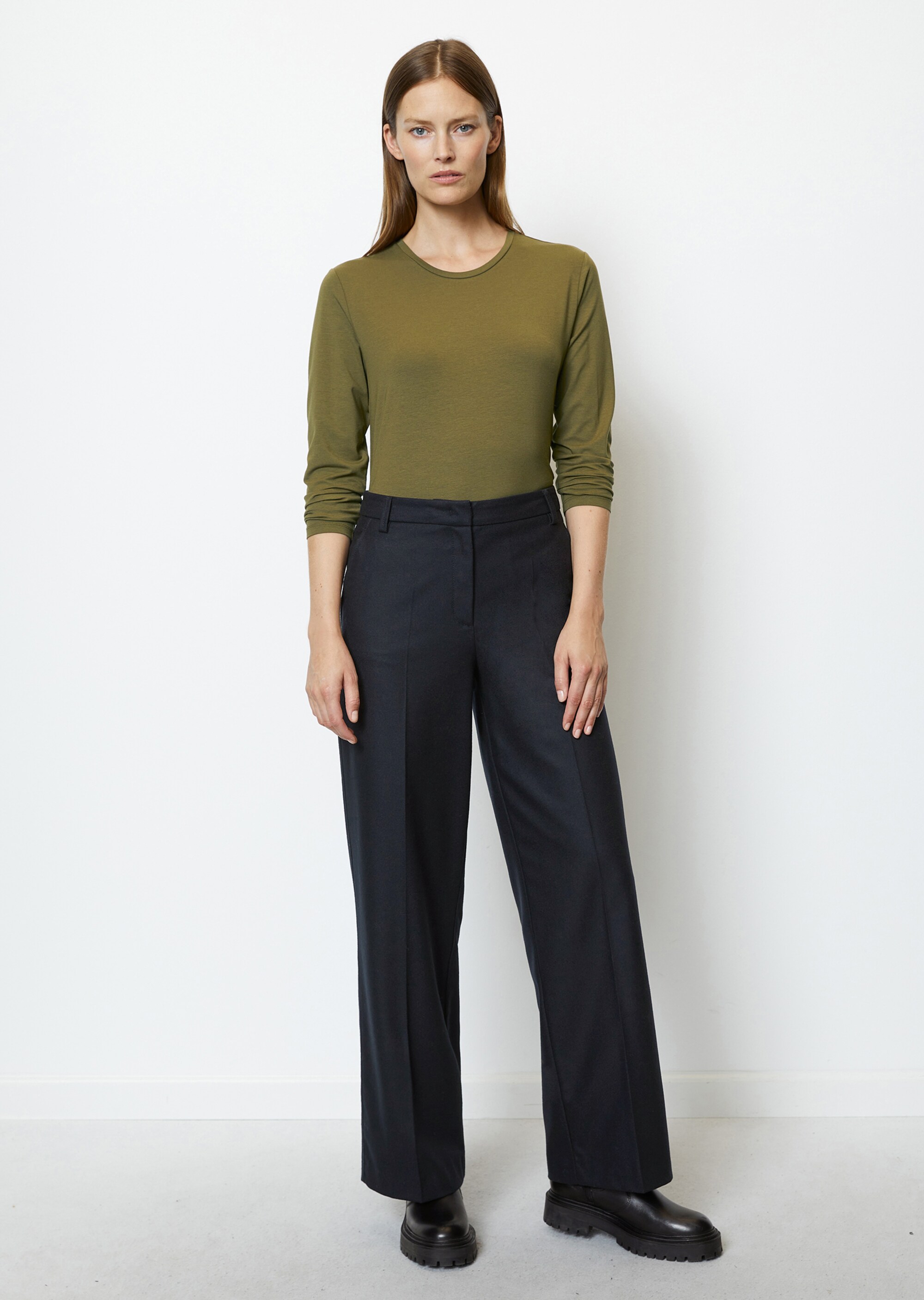 Longsleeve regular aus OCS Blended TENCEL™ Modal