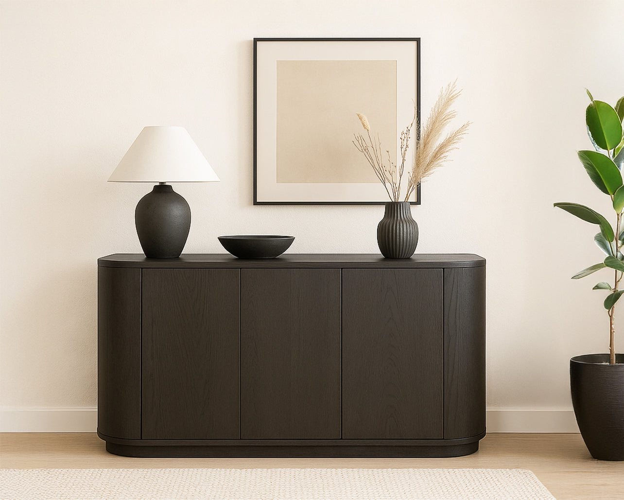 Livingfurn - Dressoir Novero Espresso - 45x170x80cm
