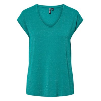 Tee-shirt à manches courtes femme Pcbillo Lurex Stripes PIECES