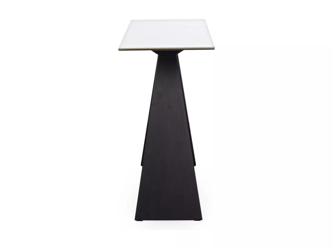 Console en céramique et pieds en acier bicolore Baba 120cm