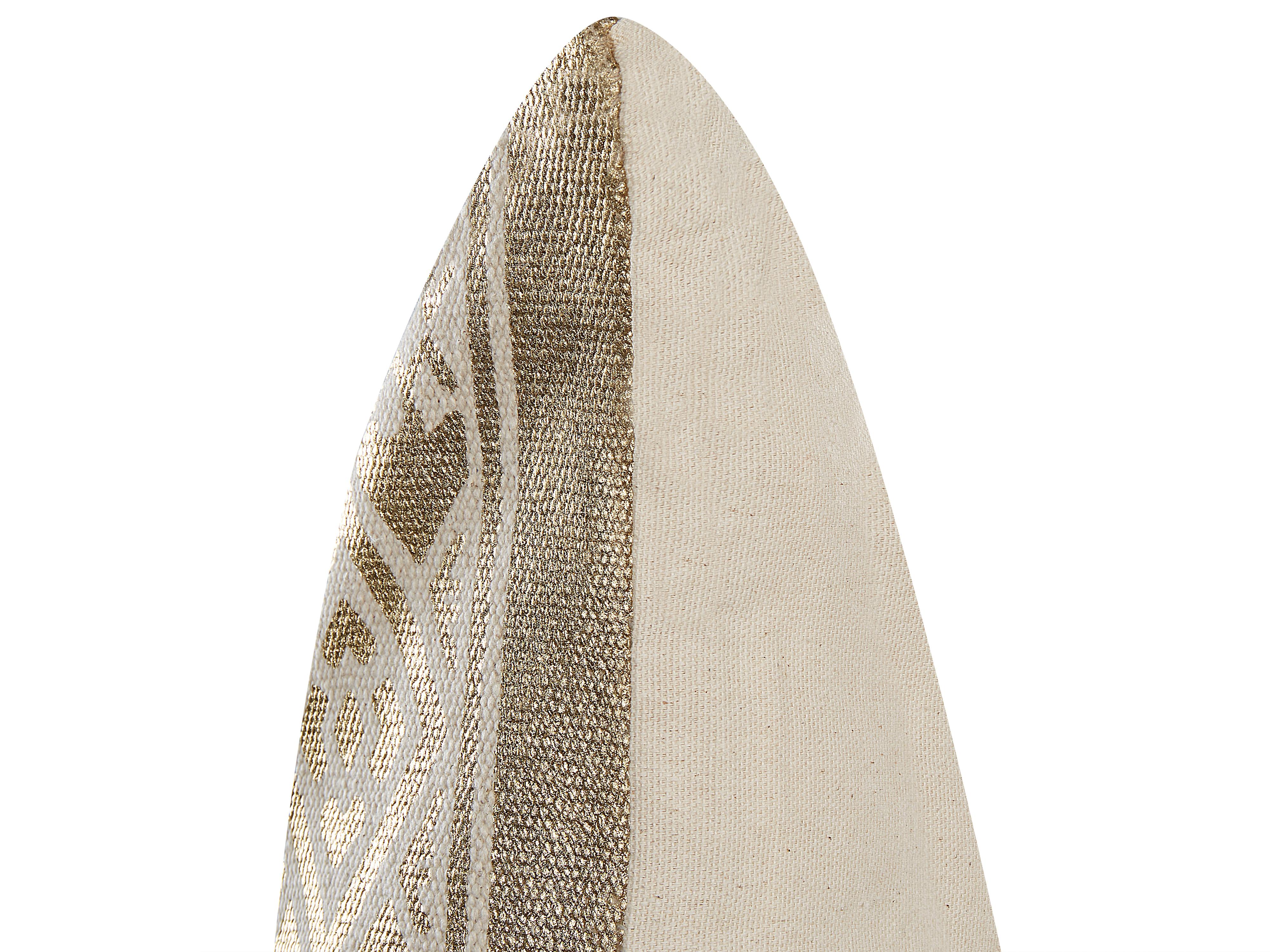 Set van 2 sierkussens OUJDA Katoen 50 x 50 cm Goud geometrisch patroon