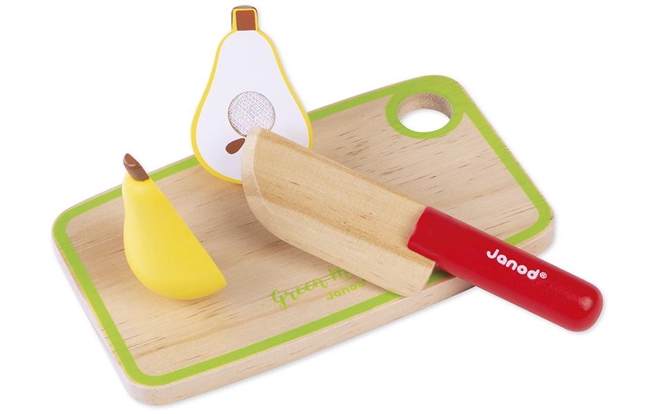 Obst- und Gemüse-Set «Green Market» mit Zubehör im KastenHolzspielzeug für Kinder