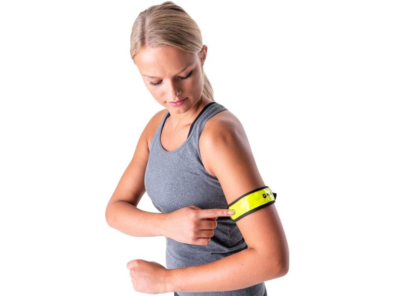 FTM Armband reflektierend, Gelb Leuchtendes Reflektorband